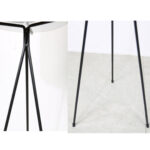7-SOGA 80cm Tripod Flower Pot Plant Stand with White Flowerpot Holder Rack Indoor Display