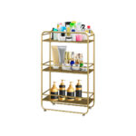 1-SOGA 3 Tier Rectangular Bathroom Shelf Multifunctional Storage Display Rack Organiser