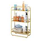 3-SOGA 3 Tier Rectangular Bathroom Shelf Multifunctional Storage Display Rack Organiser
