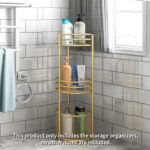 2-SOGA 2X 3 Tier Bathroom Freestanding Storage Shelf Multifunctional Display Rack Organiser with Basket
