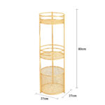 7-SOGA 2X 3 Tier Bathroom Freestanding Storage Shelf Multifunctional Display Rack Organiser with Basket