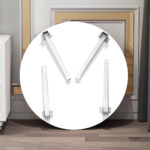 5-SOGA White Portable Floor Table Small Round Space-Saving Mini Desk Home Decor