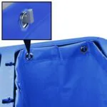 3-SOGA 3 Tier Multifunction Janitor Cleaning Waste Cart Trolley and Waterproof Bag with Lid Blue