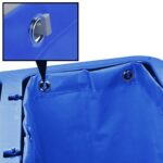 3-SOGA 2X 3 Tier Multifunction Janitor Cleaning Waste Cart Trolley and Waterproof Bag with Lid Blue