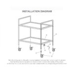8-SOGA 2X 3 Tier 75x40x83.5cm Stainless Steel Kitchen Dinning Food Cart Trolley Utility Size Small