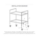 7-SOGA 2X 2 Tier 75x40x83.5cm Stainless Steel Kitchen Dinning Food Cart Trolley Utility Small