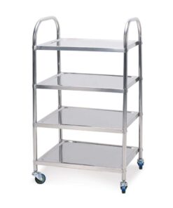 1-SOGA 4 Tier 860x540x1170 Stainless Steel Kitchen Dining Food Cart Trolley Utility