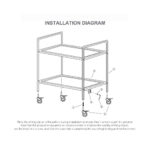 8-SOGA 2X 4 Tier 860x540x1170 Stainless Steel Kitchen Dining Food Cart Trolley Utility
