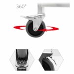 6-SOGA 2 Tier 95x50x95cm Stainless Steel Kitchen Trolley Bowl Collect Service FoodCart Large