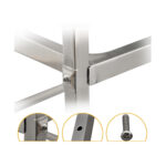 5-SOGA 2X 2 Tier 95x50x95cm Stainless Steel Kitchen Trolley Bowl Collect Service FoodCart Large
