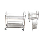 2-SOGA 2X 2 Tier 85x45x90cm Stainless Steel Drink Wine Food Utility Cart Medium