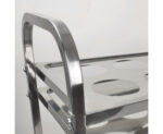 6-SOGA 2 Tier Stainless Steel 8 Compartment Kitchen Seasoning Car Service Trolley Condiment Holder Cart Spice Bowl