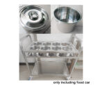 5-SOGA 2X 2 Tier Stainless Steel 8 Compartment Kitchen Seasoning Car Service Trolley Condiment Holder Cart Spice Bowl