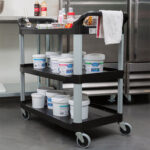 7-SOGA 2X 3 Tier 83.5x43x95cm Food Trolley Food Waste Cart Food Utility Mechanic Kitchen Small