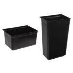 3-SOGA 2X 3 Tier Food Trolley Food Waste Cart w/ 2 Bin Food Utility Kitchen Large