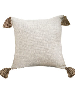 1-SOGA 50cm Beige Pillow Textured Throw Cover