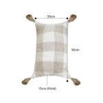 2-SOGA 2X 35CM Pillow Lumbar Cover Decorative Plaid Farmhouse Cushion Throw Pillow