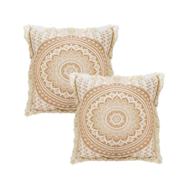 1-SOGA 2X 50cm Pillow Cover Moon Decor Cotton Decorative Throw Pillow