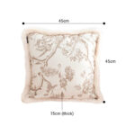 2-SOGA 50cm Light Luxury French Style Printed Plush Pillow Set Throw Pillow