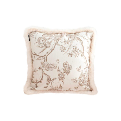 1-SOGA 50cm Light Luxury French Style Printed Plush Pillow Set Throw Pillow