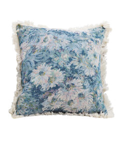 1-SOGA 50cm Oil Painting Shabby Chic Style Handmade Full Floral Needlepoint Throw Pillow