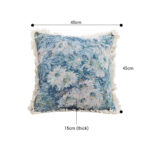 2-SOGA 2X 50cm Oil Painting Shabby Chic Style Handmade Full Floral Needlepoint Throw Pillow