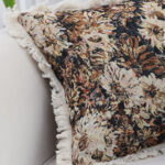 3-SOGA 2X 50cm Vintage Oil Painting Color Raised Embroidery Empress Flower Throw Pillow