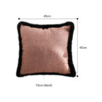 2-SOGA 50cm Mid-century Style Raised Embroidery Texture Edged Square Throw Pillow