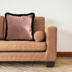 6-SOGA 50cm Mid-century Style Raised Embroidery Texture Edged Square Throw Pillow