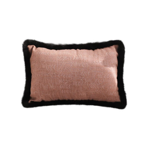 1-SOGA 35cm Mid-century Style Raised Embroidery Texture Edged Lumbar Throw  Pillow
