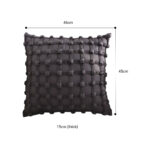 2-SOGA 2X 50cm Black Medieval-style Puff Rivet Square Product Throw Pillow