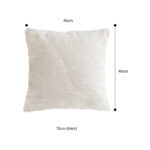 2-SOGA 50cm Beige Internet Celebrity 3D Arched Raised Pattern Throw Pillow