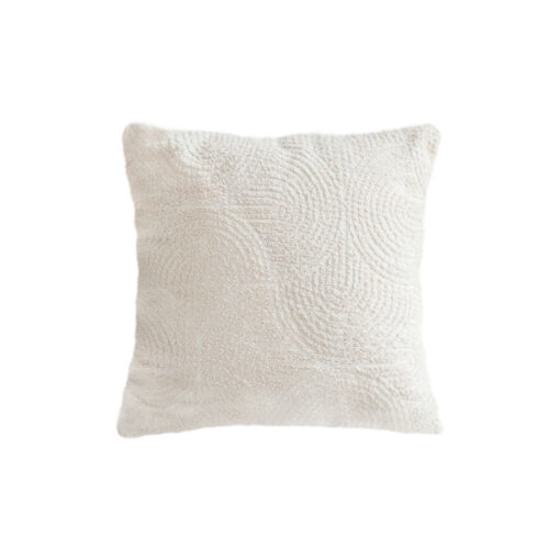 1-SOGA 50cm Beige Internet Celebrity 3D Arched Raised Pattern Throw Pillow