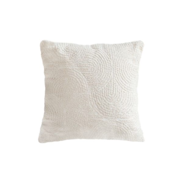 1-SOGA 50cm Beige Internet Celebrity 3D Arched Raised Pattern Throw Pillow