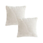 1-SOGA 2X 50cm Beige Internet Celebrity 3D Arched Raised Pattern Throw Pillow