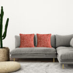 5-SOGA 50Cm Red Oversized Pillow Perfect Cinnabar Outdoor/Indoor Lumbar Throw Pillow