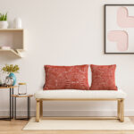 7-SOGA 2X 30cm Cinnabar Pillow Perfect Burnt Indoor/Outdoor Corded Throw Red Set Lumbar Throw Pillow