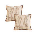 1-SOGA 2X 45cm Painting Retro Tree flower Bird Cotton Linen Home Decor Pillow Case Cushion Throw Pillow