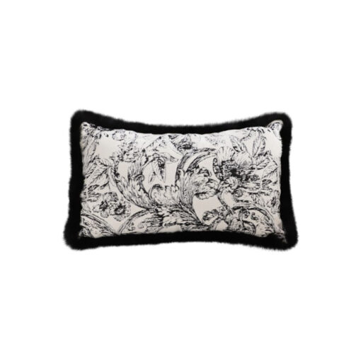 1-SOGA 35cm Elegant Decorative Luxury Victorian Rose French Embroidery Throw Pillow