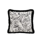 1-SOGA 45cm Pillow French Cover Style Floral Jacquard Woven Decorative Fringe Throw Pillow