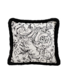 1-SOGA 45cm Pillow French Cover Style Floral Jacquard Woven Decorative Fringe Throw Pillow