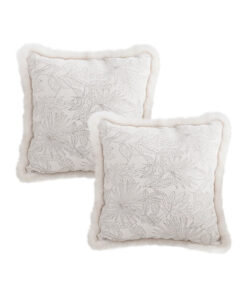 1-SOGA 2X 45cm Pillow Cover French Jacquard Woven France Peony Floral Made Throw Pillow