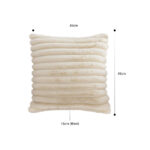 2-SOGA 45cm Fur Faux Rabbit Soft Decorative Covers Pack Cover Plush Off White Throw Pillow