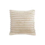 1-SOGA 45cm Fur Faux Rabbit Soft Decorative Covers Pack Cover Plush Off White Throw Pillow