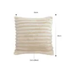 2-SOGA 2X 45cm Fur Faux Rabbit Soft Decorative Covers Pack Cover Plush Off White Throw Pillow