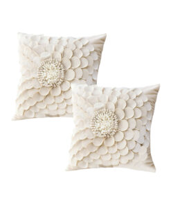 1-SOGA 2X 45cm Pillow Sunflower Cover 100% Cotton Covers Linen Case Cushion Throw Pillow