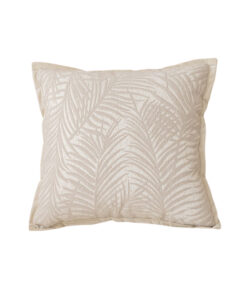 1-SOGA 45cm Elegant Palm Leaf Texture & Jacquard Square Throw Pillow