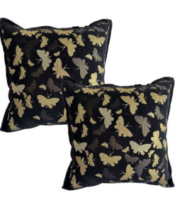 1-SOGA 2X 45cm Vintage Butterfly with Covers Case Decorative Decor Monarch Floral Throw Pillow