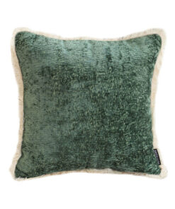 1-SOGA 45cm Jade Green Home aesthetic chenille texture tassel square Throw Pillow