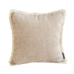 1-SOGA 45cm Milk Coffee Home Aesthetic Chenille Texture Tassel Square Throw pillow